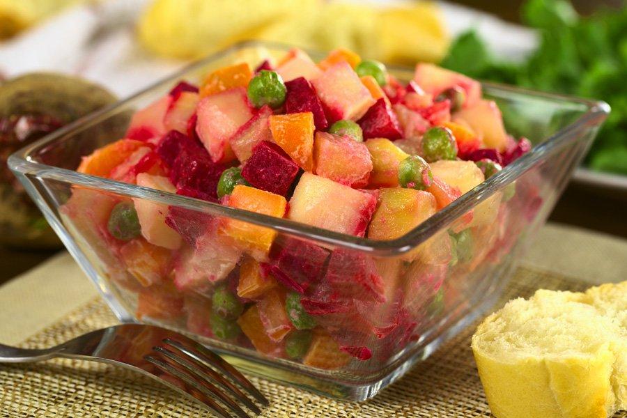 Salade de vinaigrette: nouvelles images du plat le plus sain