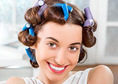 Girl in curlers