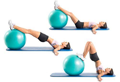 Fitball buttock exercises