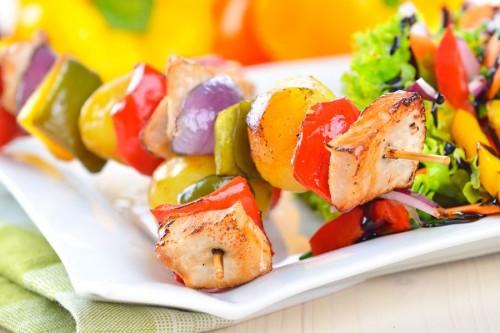 Beautiful and delicious chicken kebab