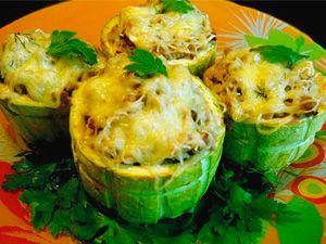 Stuffed Zucchini with Cottage Cheese