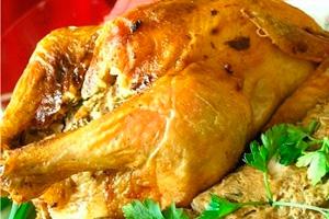 Whole Chicken Stuffed with Mushrooms