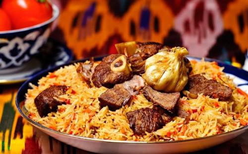 Uzbek beef pilaf