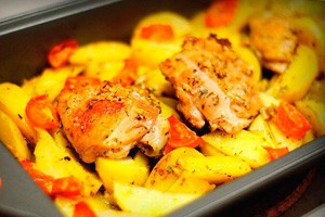 Chicken with Potatoes and Tomatoes