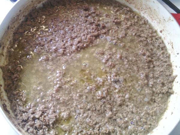 Sauteing minced meat