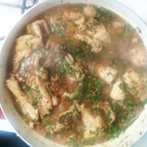Stew Chakhokhbili with Garlic