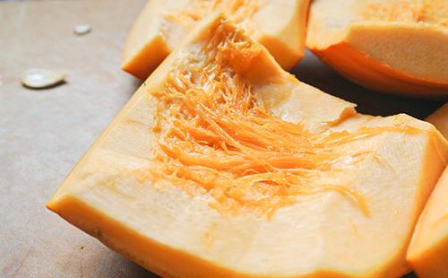 Thick slices of orange pumpkin