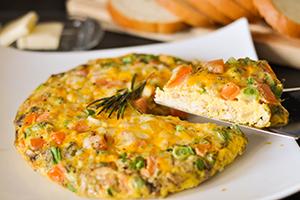 Deliciosa Frittata Italiana Como Pastel De Gelatina De Huevo