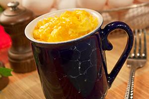 Scrambled Eggs in Mexican Ceramic Mug