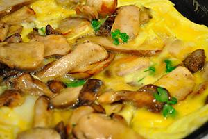 Omelette aux champignons