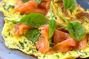 Omelet with salmon