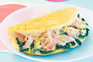 Spinach and Ham Omelet
