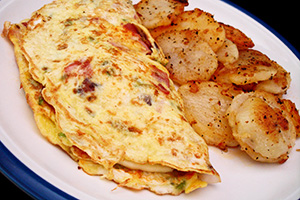 Spanish omelet with sausages