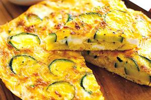 Oven baked fritata with zucchini