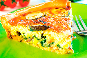 Omelet with zucchini