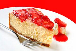 Cottage Cheese Strawberry Cheesecake