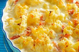 Cauliflower casserole with cheese