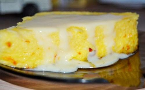 Steamed cottage cheese casserole