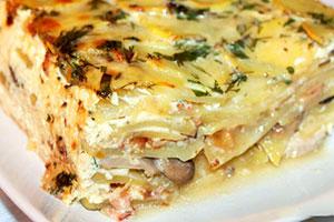 Potato casserole with chicken