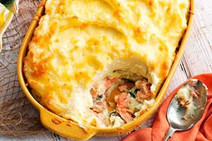 Casserole with red fish