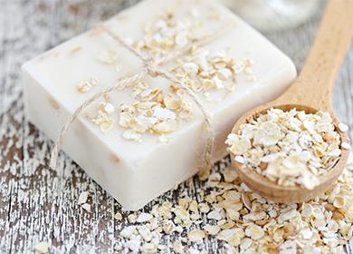 Soap and oatmeal