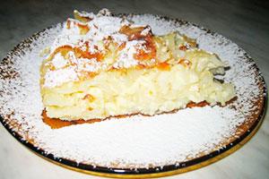 Casserole of pasta and cottage cheese