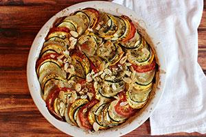 Zucchini and eggplant casserole