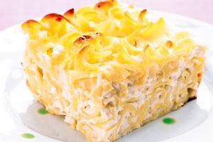 Pasta casserole with cottage cheese