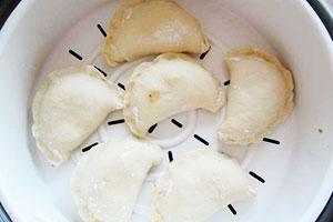 Dumplings in a double boiler or slow cooker