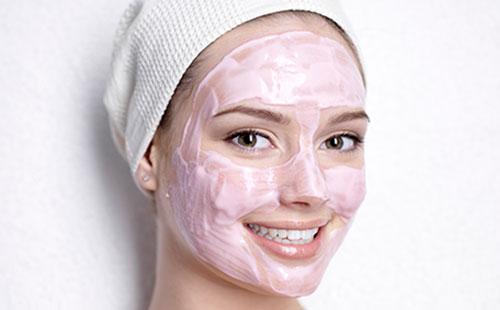 Pink face mask