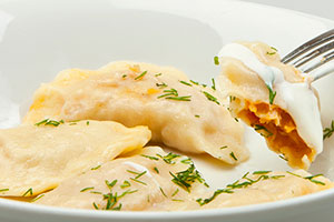 Dumplings with cabbage and potatoes