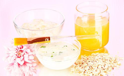 Mask with kefir and oatmeal