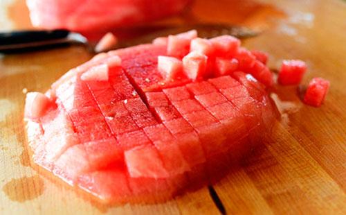 Slices of watermelon pulp