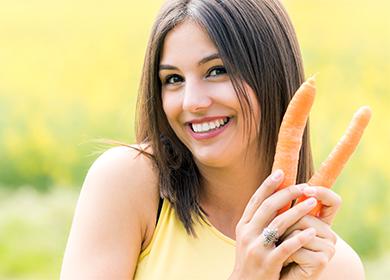 Girl with a carrot