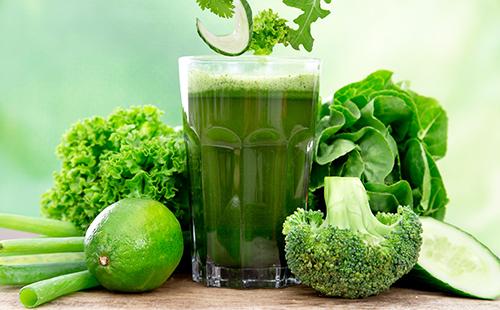 Greens help to remove toxins