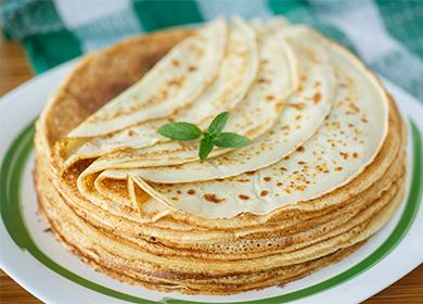 Cooking pancakes on mineral water - recipes for every taste