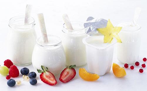 Jars of yogurt