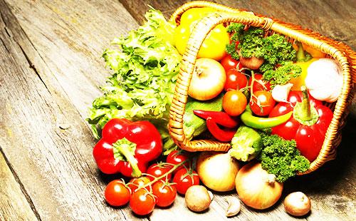 Légumes dans un panier