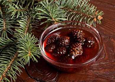 Jam from pine cones: original taste, forest aroma and healing properties