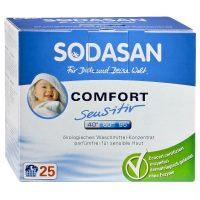 Sodasan with a baby on a box