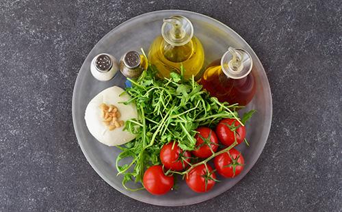 Ingrédients de la salade Caprese