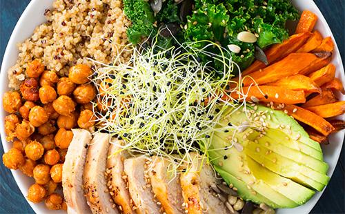 Assorted vegetables in a plate