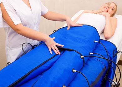 Pressotherapy of the lower torso