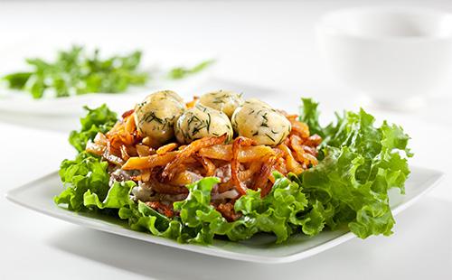 Capercaillie nest salad