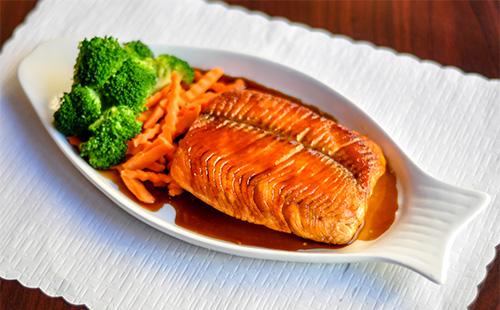 Fish floor teriyaki sauce