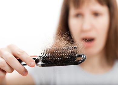 Hair on a comb