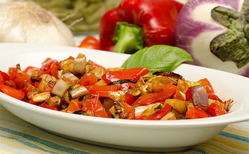 Eggplant Salad in a Plate