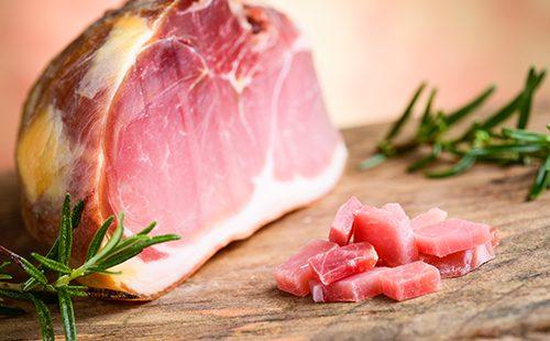 Jambon italien coupé en dés