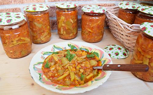 Salade de haricots et courgettes