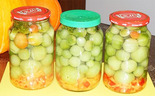 Tomates verdes en escabeche